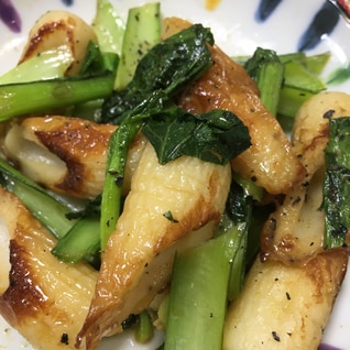 ちくわと小松菜のカレー風味炒め